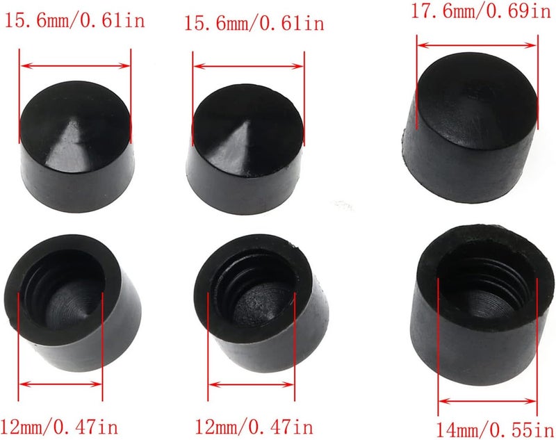 RLECS Pivot Cups 6IN1 Skateboard Longboard Truck Replacement Pivot Cups Hardware Pro Skateboard Truck Replacement Pivot Cups Rubber (4 x M Size + 2 x L Size) - Image 5